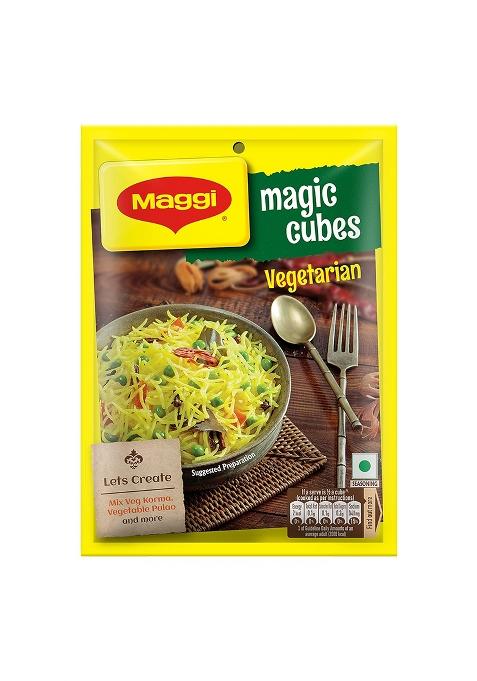 Maggi Nestle Magic Cubes, Vegetarian Masala (10 Units X 4G), 40G, Pouch