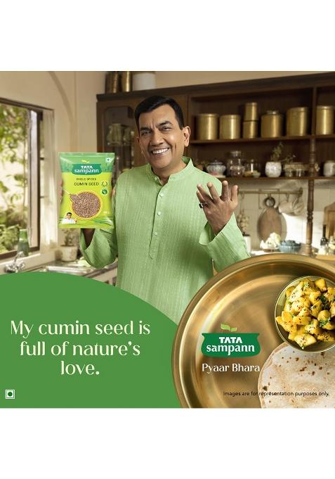 Tata Sampann Cumin Seed (Jeera), Whole Spices, Natural Oils*, Rich Aroma, 100G
