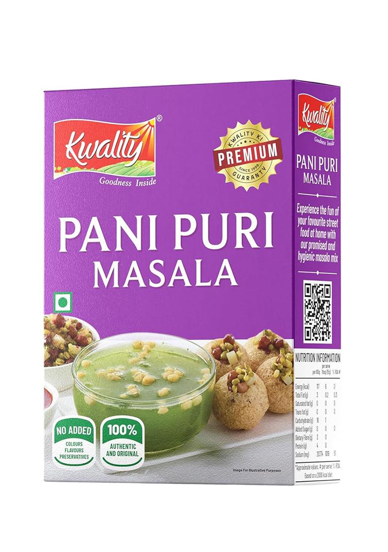 Kwality Panipuri Masala 50G Box | Flavorful Spice Blend For Authentic Made With Premium Ingredients No Artificial Additives.