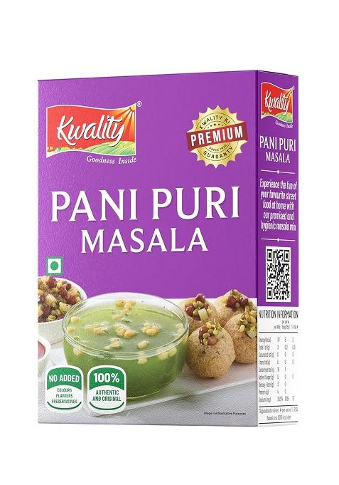 Kwality Panipuri Masala 50G Box | Flavorful Spice Blend For Authentic Made With Premium Ingredients No Artificial Additives.