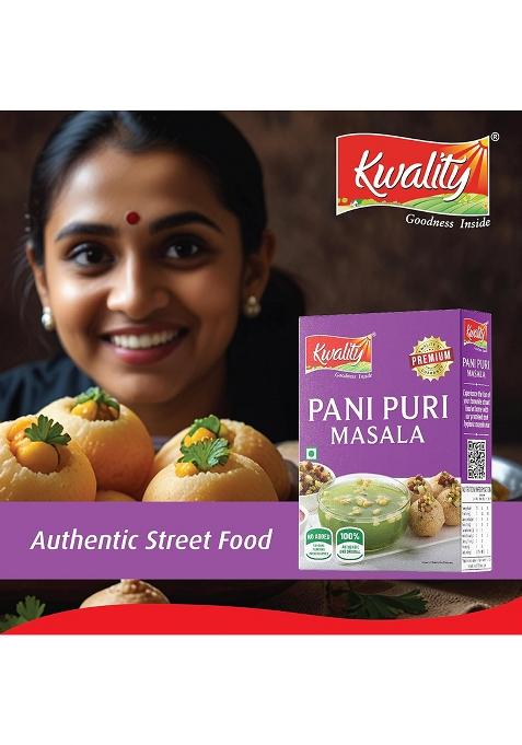 Kwality Panipuri Masala 50G Box | Flavorful Spice Blend For Authentic Made With Premium Ingredients No Artificial Additives.