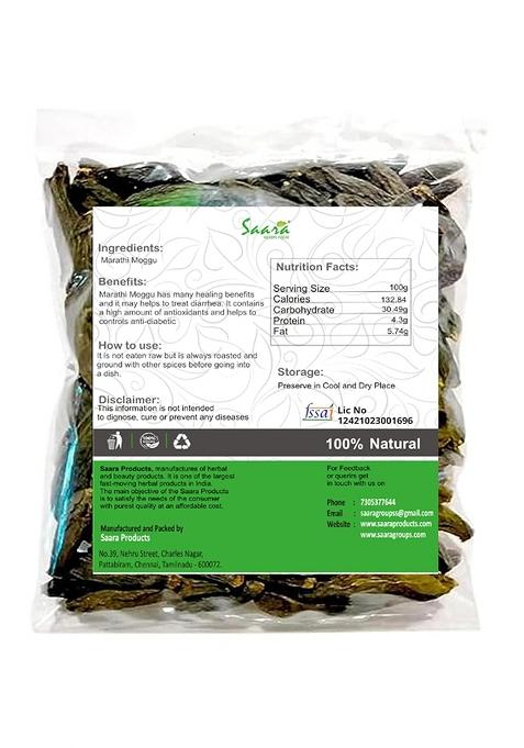 Saara Herbal Fresh Marathi Moggu,100G, Appakuttaka, Masala, Indian Capers, Kapok Buds, Shalmali, Mullilavu,(Pack Of 1 X 100G)
