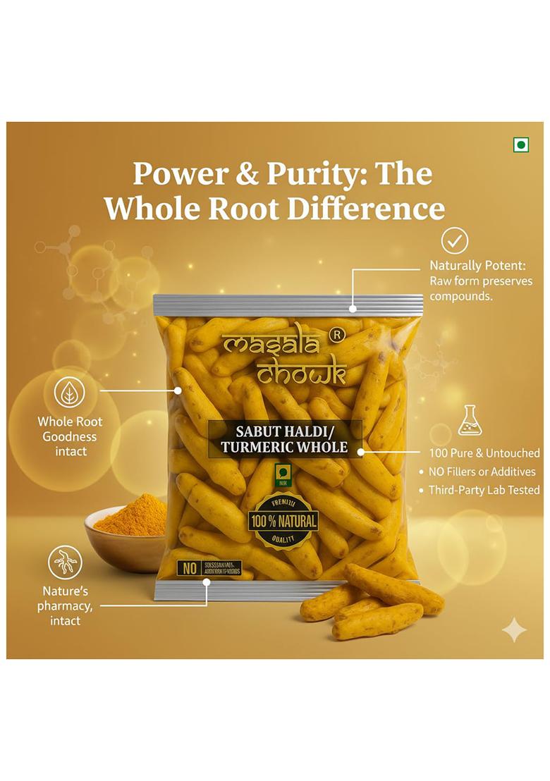 Masala Chowk Deluxe Turmeric Whole/Haldi Sabut, 1 Kg