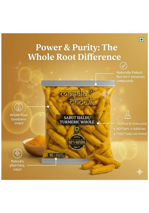 Masala Chowk Deluxe Turmeric Whole/Haldi Sabut, 1 Kg