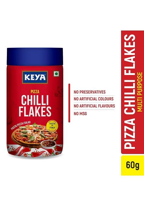 Keya Seasoning Combo | Pizza Oregano 75Gm Chilli 60Gm Seasonings For Pasta Premium All Natural & Healthy Italian Spice Blend Sprinkler No Artificial Flavours And Colours| Pack Of 2