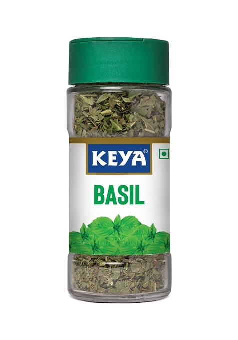 Keya Basil | Freeze Dried Seasoning For Pasta, Pizzas, Soups, And Salads Rich In Antioxidants & Supports Digestion No Artificial Flavours Or Colours 12G
