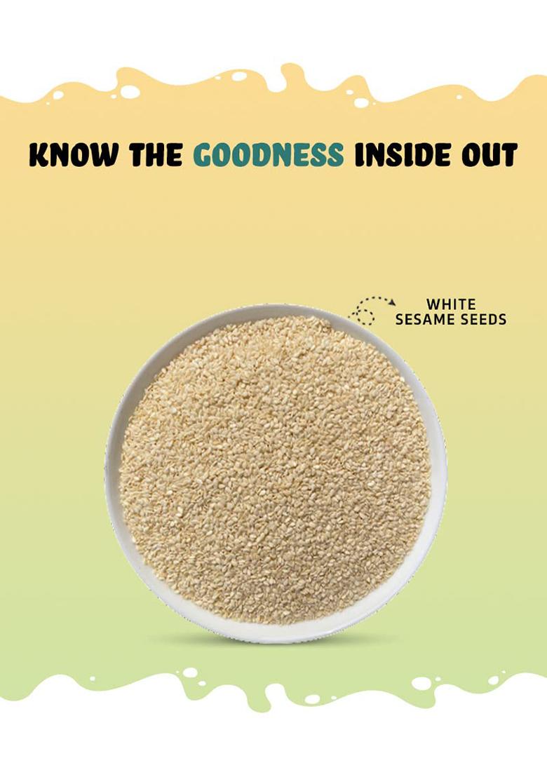 True Elements Raw White Sesame Seeds 400Gm
