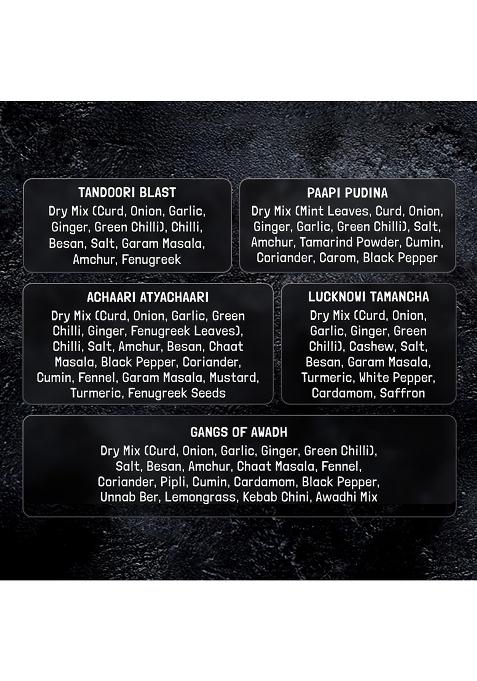 Kilrr Chicken Marination Masala Variety Pack Of 10 (Marinates 250G Per Pack) | 1- Min Killer Marinade For Tikka, Tandoori 100% Natural No Preservatives Just Add Water & Oil Gang