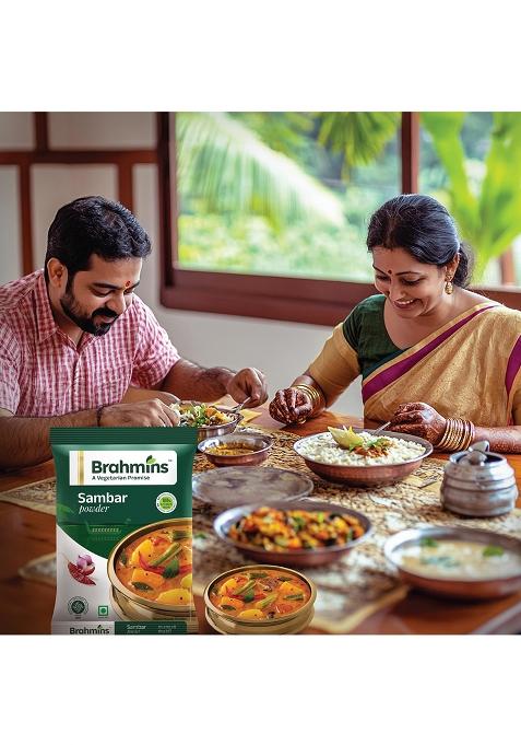 Brahmins Sambar Powder A Vegetarian Promise| Mixed Masala For Preparation| 100% Vegetarian| 250G X 2| 500 G