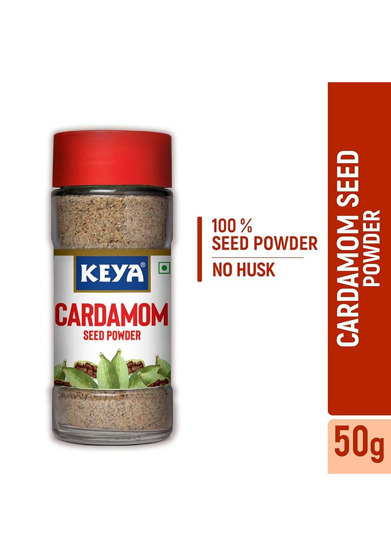 Keya Cardamom Seed Powder 50Gm | Only Seeds No Husk Elaichi Exotic Spices Aromatic, Finely Ground, Non-Gmo Ideal For Exquisite Flavoring 50G