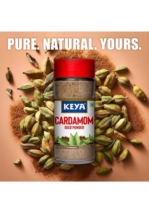 Keya Cardamom Seed Powder 50Gm | Only Seeds No Husk Elaichi Exotic Spices Aromatic, Finely Ground, Non-Gmo Ideal For Exquisite Flavoring 50G