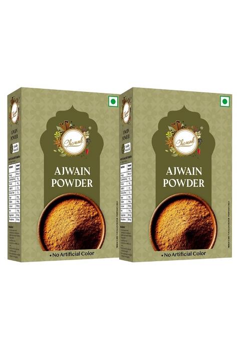 Chounk Spices Natural Ajwain Powder | Carom Seeds With No Preservatives And Additives Bishops Weed Powders - 200 Gm (Pack Of 2 X 100 Grams)