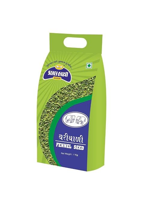 Double Hathi Fennel Seed (Saunf) 1Kg (500Gm Pack Of 2) | Raw & Natural Flavor 100% Pure Saunf Ideal For Mouth Freshener No Added Colors Or Preservatives Indian Spice Essential
