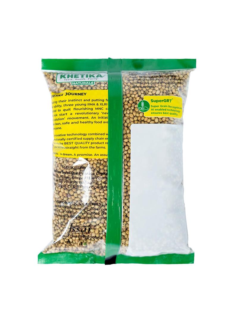 Khetika Whole Coriander 200 Gm, Dhaniya Whole, Seeds 100% Pure, Mineral Rich, Preservatives Free, Naturale
