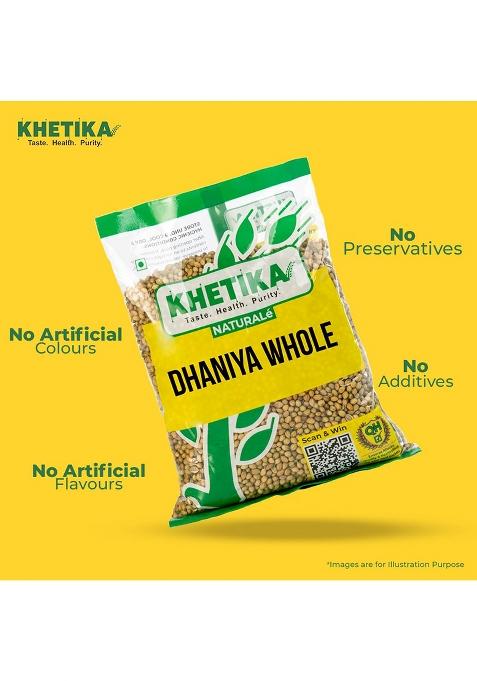 Khetika Whole Coriander 200 Gm, Dhaniya Whole, Seeds 100% Pure, Mineral Rich, Preservatives Free, Naturale