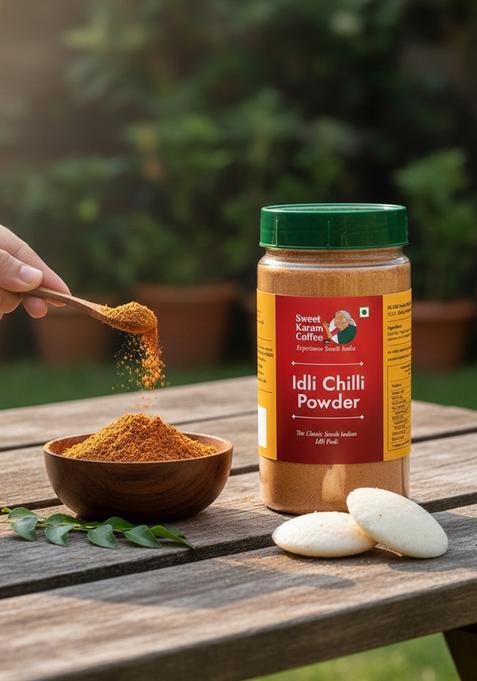 Sweet Karam Coffee Idli Podi (Chilli Gun Powder) 180G | Authentic South Indian Homemade Spice Mix Aromatic & Flavorful No Preservatives Tasty Healthy Perfect With Idli, Dosa Rice