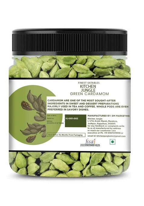 Kitchen Jungle Premium Green Cardamom (Elaichi) 100 Gm