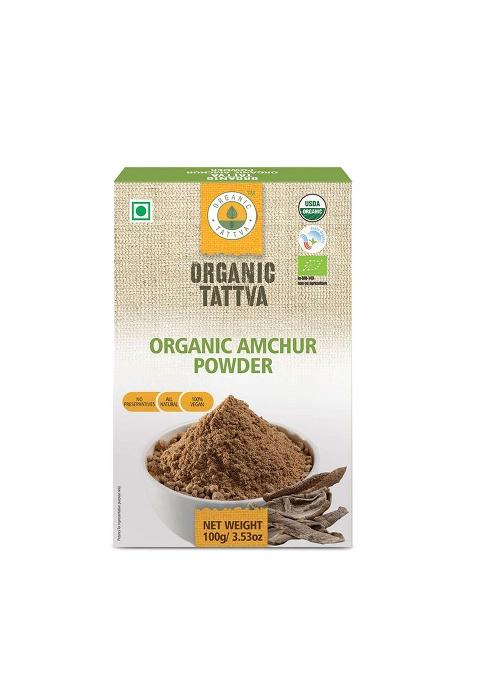 Organic Tattva Tattva, Amchur (Dry Mango) Powder - 100G | 100% Vegan, Gluten Free And No Preservatives