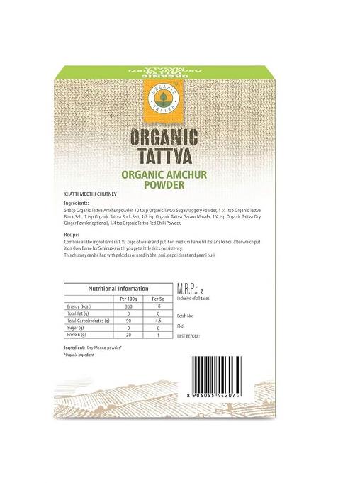 Organic Tattva Tattva, Amchur (Dry Mango) Powder