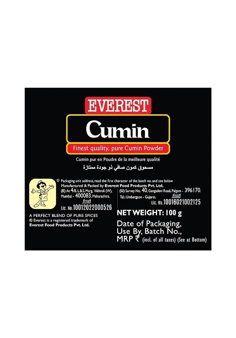 Everest Cumin Powder, Carton, 100 Gram