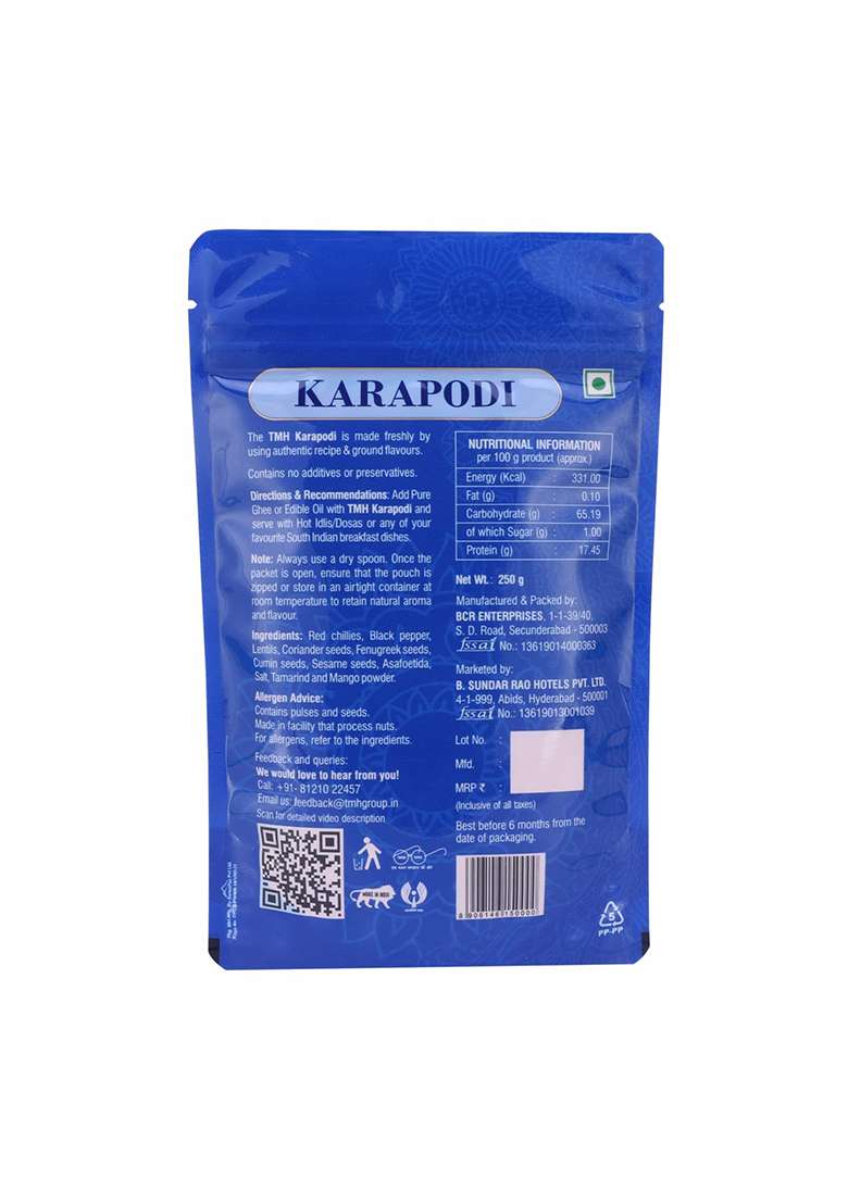 Tmh Karapodi - A Symphony Of South Indian Spices | 250G - Indya