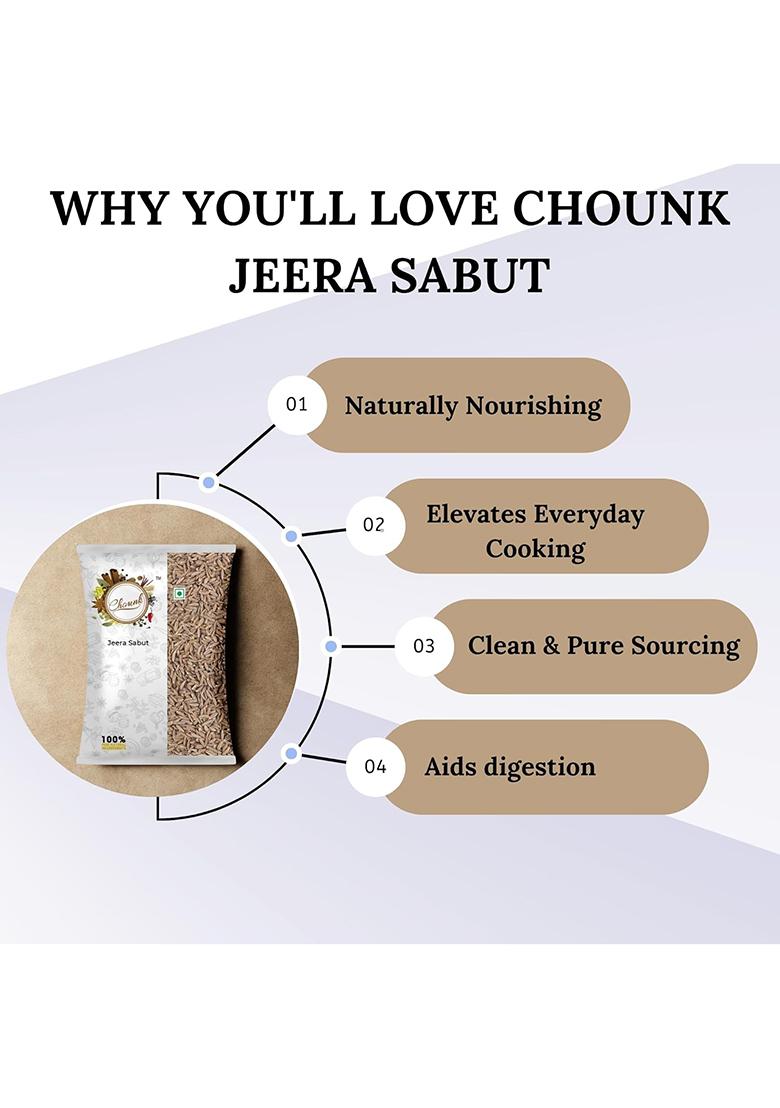 Chounk Cumin Seeds 100Gm (Pack Of 1) | Natural Whole Spices Jeera With No Preservatives And Additives Spice For Indian Cooking