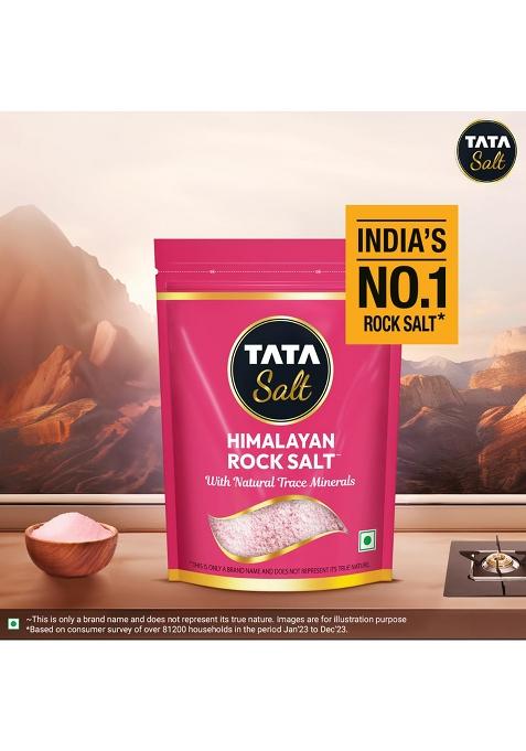 Tata Salt Himalayan Rock Pink Salt, Premium Sendha Namak, With Natural Trace Minerals, 500G Pouch
