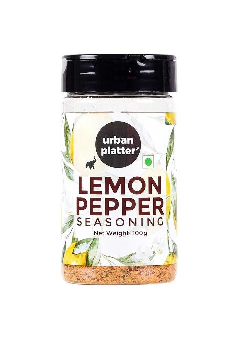 Urban Platter Lemon Pepper Seasoning Mix Shaker Jar, All Natural, Zesty & Lively, 100 G