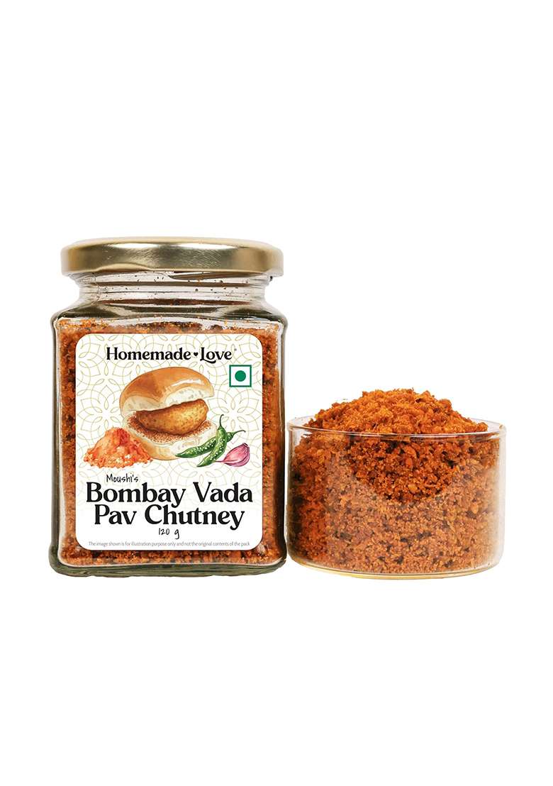 Homemade Love Bombay Vada Pav Chutney Masala Dry (120G) | Curated With Roasted Garlic, Coconut, Peanuts, Sesame Seeds, Red Chilli And Spices Garlic Peanut Mix - Indya