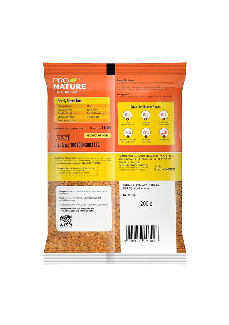 Pro Nature 100% Organic Fenugreek Seeds