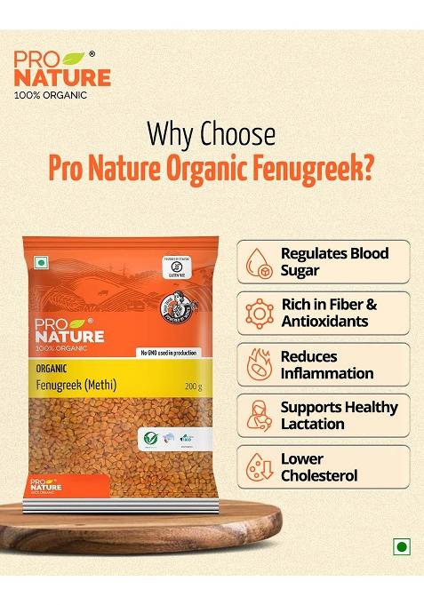 Pro Nature 100% Organic Fenugreek Seeds