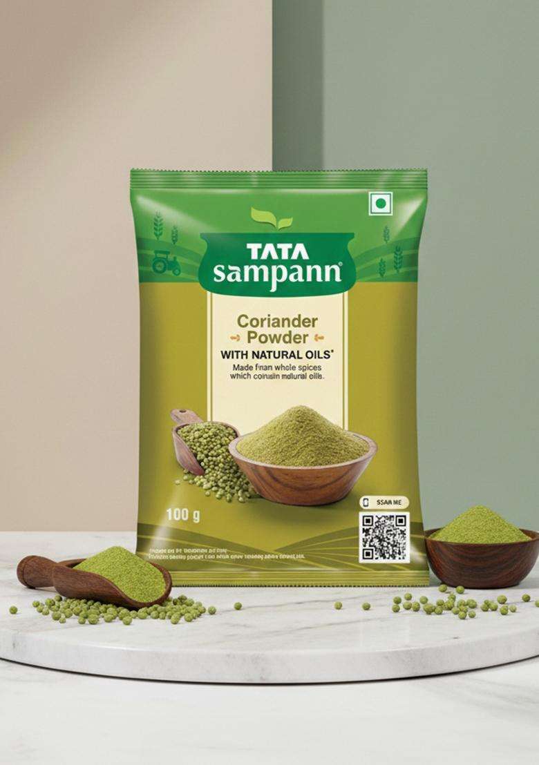 Tata Sampann Coriander Powder With Natural Oils, 100G, Dhania - Indya