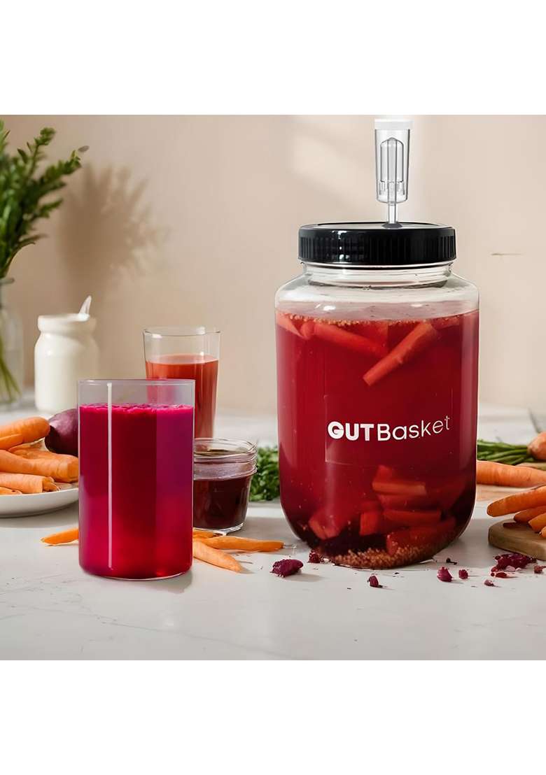 Gutbasket Kanji Spice Mix - Pack Of 5 | Authentic Indian Fermentation Blend Each Bag Makes 2 Liters Includes Coarse Mustard Seeds, Salt, Ginger Powder, And Chilli Easy To Use For Perfect - Indya
