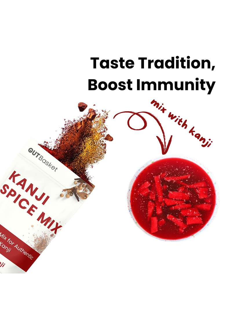 Gutbasket Kanji Spice Mix - Pack Of 5 | Authentic Indian Fermentation Blend Each Bag Makes 2 Liters Includes Coarse Mustard Seeds, Salt, Ginger Powder, And Chilli Easy To Use For Perfect - Indya