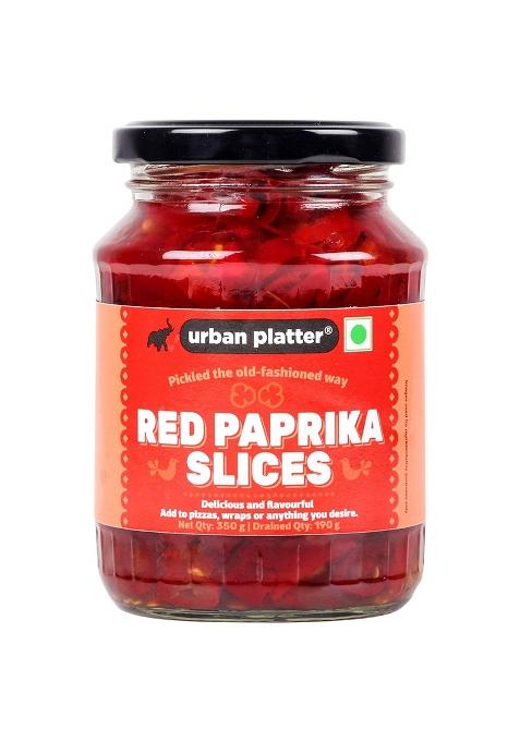 Urban Platter Sliced Red Paprika, 350G (Versatile, Tangy And Spicy Flavor Boost)