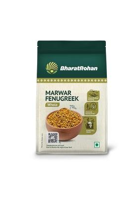 Bharatrohan Marwar Fenugreek | Whole Methi Seeds Chemical Residue Free Drone Monitored 200G Pack