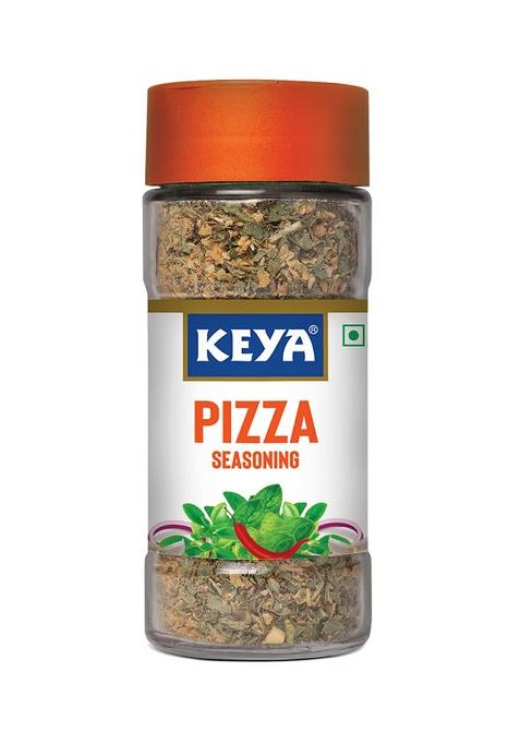 Keya Pizza Seasoning | All Natural & Healthy Spice Blend For Pizza, Pasta More Glass Bottle Premium Herbs And Spices Contains Freeze Dried Herbs| Export Quality No Preservatives The Rich Aroma That Lasts 45G