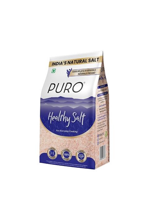 Puro Healthy Salt || Rock 1 Kg (Fine), Chemical Free, Low Sodium, With Natural Minerals