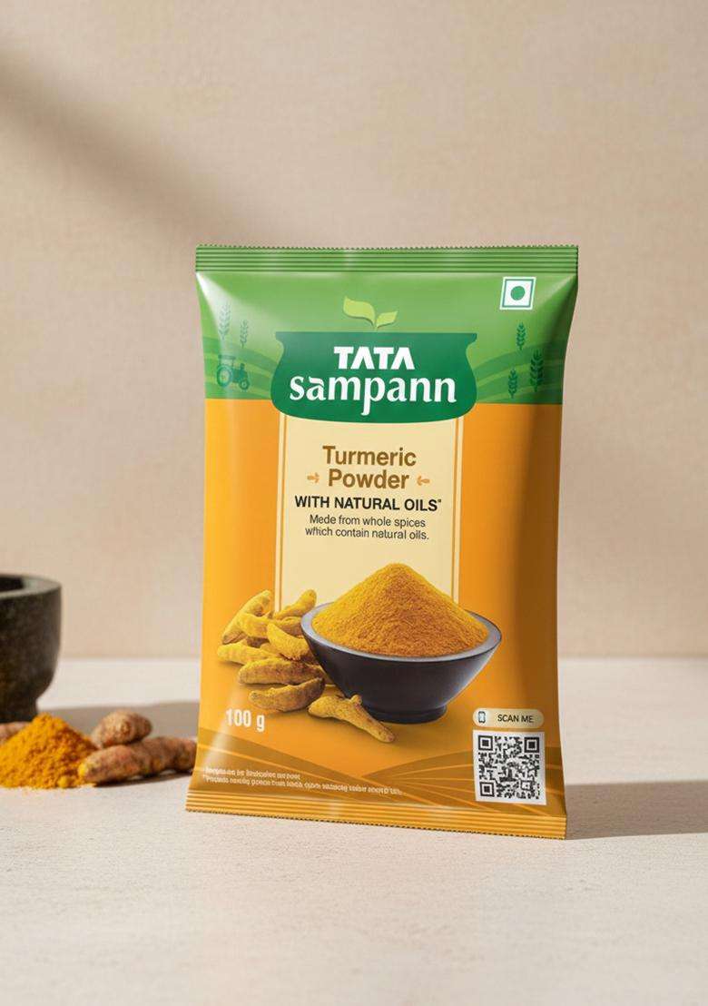 Tata Sampann Turmeric Powder With Natural Oils, 100G, Haldi - Indya