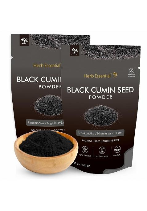 Herb Essential Kalonji Powder 100G (Pack Of 2) 100% Pure Nigella Sativa (Karunjeeragam) | Supports Hair Growth, Immunity & Blood Sugar Balance Ayurvedic Black Seed Supplement