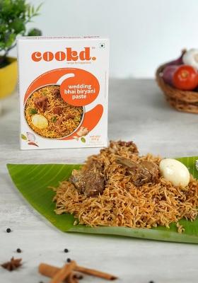 Cookd Wedding Bhai Biryani Paste 255G (Serves 3 People) | Ready To Cook Masala In 20 Minutes Authentic With Zero Added Flavours & Preservatives (Pack Of 1)