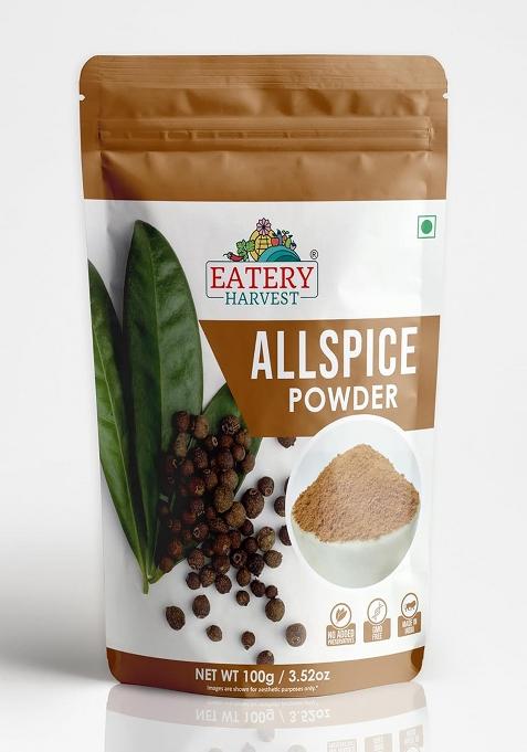 Eatery Harvest By Saipro Ground Allspice Powder 100 Gm,Allspice Has Flavor Of All Spices Like Clove, Cinnamon, Nutmeg, Mace, Black Pepper, Best For Caribbean Cuisine Jmaica Pepper Seasoning Vegetables, Fruits, No Preservatives, Plant Based, Natural