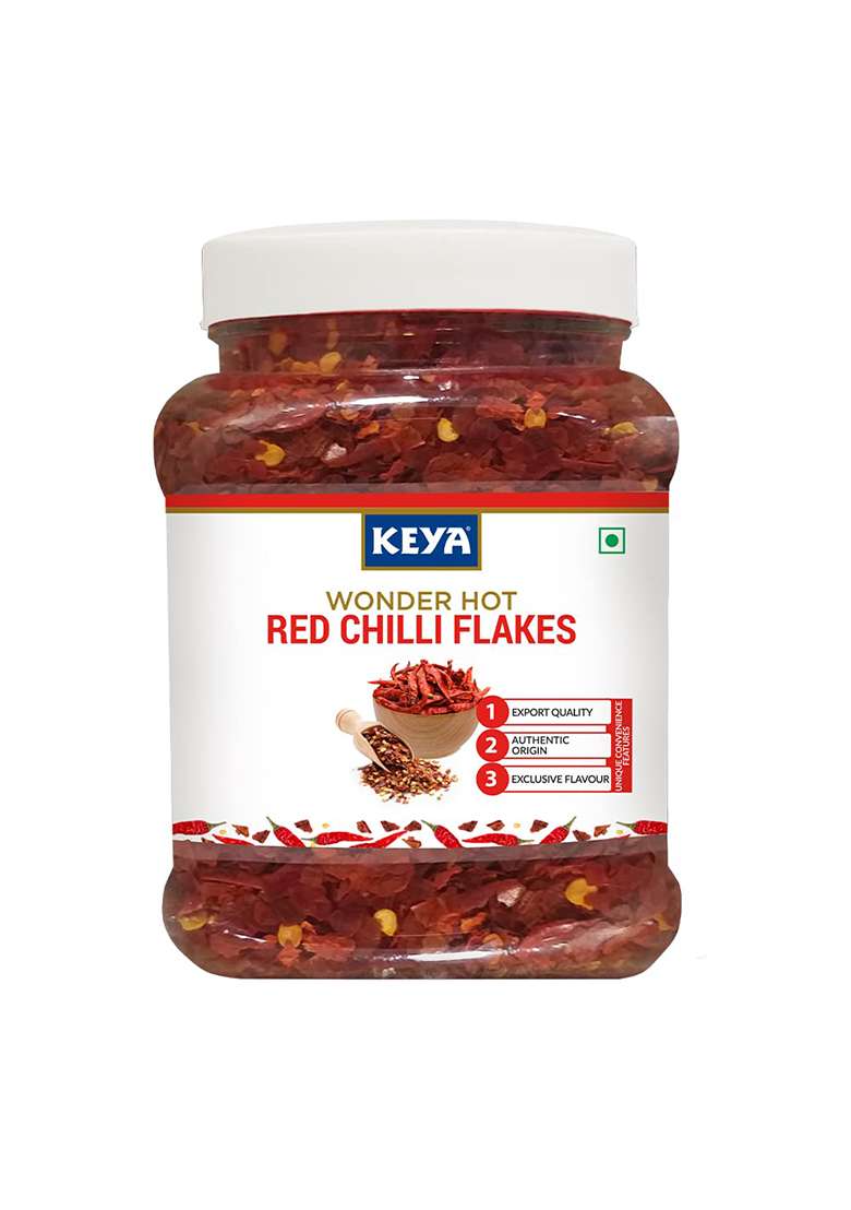 Keya Red Chilli Flakes - 300G | Crushed Chili For Bold, Spicy Flavor Perfect Cooking, Seasoning, And Garnishing Ideal Pizzas, Pastas, Indian Mexican Dishes - Indya