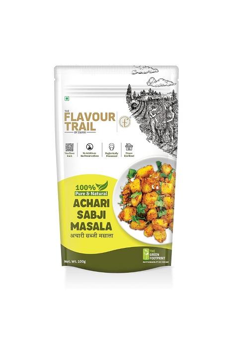 The Flavour Trail By Swani Pure & Natural Achari Sabji Masala/Vegetable Mix/Paneer Masala | Organically Farmed Hygienically Processed Pesticide-Free