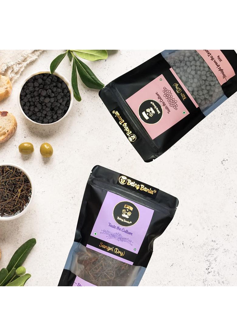 Being Bania Ker Sangri Dry Combo, (200Gms + 150Gms) | Ready To Cook With Recipe Marwadi Rajasthani Sabji Panchkutta Vegetables Kair Sangari Premium And Traditional