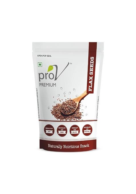 Prov Premium Flax Seeds 250G, Raw Whole Unroasted Seeds, Alsi Beej, High In Protein & Fiber, No Cholesterol, Added Sugar, Healthy Fats, Edible, Ziplock Pouch, Daily Use Superfood, Diet