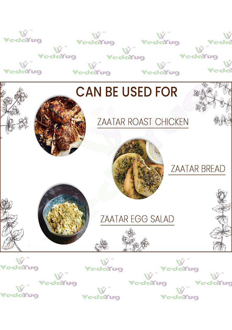 Vy Vedayug Zaatar Powder | Middle Eastern Zatar Mediterranean Spice, 100G, Vegetable Masala - Indya