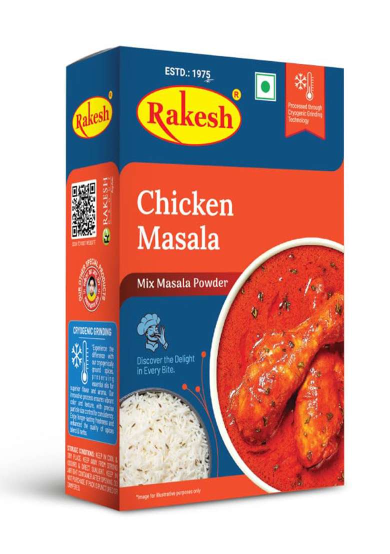 Rakesh Group Masala Combo Pack Chicken, Meat, Garam & Hing Powder (50G Each) 1 Pc Each - Indya