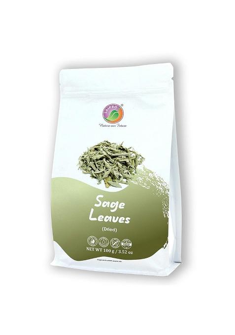 Saipro Nature Our Future Dried White Sage Leaves 100 Gm, Pure Natural Herb Perfect For Gravies, Fry Roasted Vegetables, Potato Dishes, Smudging | Skin Glow Herbal Iced Tea| Make Potpourri, 100% , No Preservatives, Sugar