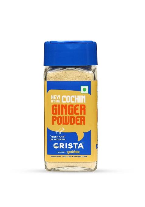 Crista Dehydrated Cochin Ginger Powder | 100% Pure & Dried Powdered Saunth Zero Added Colours, Fillers, Additives Preservatives Farm Fresh 40 Gms